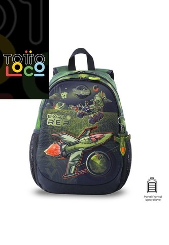 Morral Para Niño Explorer Ship Mediano Verde Totto