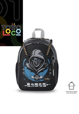 Morral Para Niño Hanzo Pequeño Negro Totto