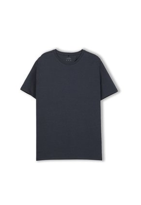 Camisa Para Hombre Unicolor Manne Manga Corta Azul