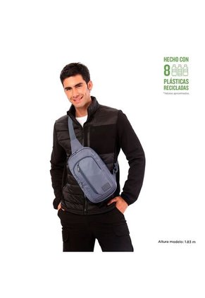 Bolso Manos Libres Hombre Crossover Tracer Pequeño Gris