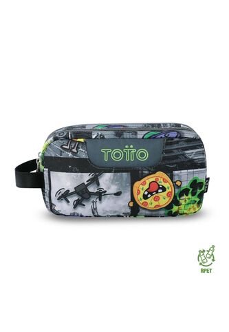 Cartuchera Multiuso Escuadra Grande Negra Hombre Totto