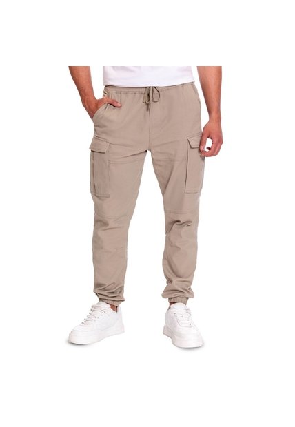 Pantalón Cargo Para Hombre Karwi Beige