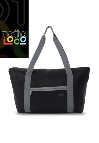 Bolso De Viaje Plegable Aloha 20 Grande Negro Totto