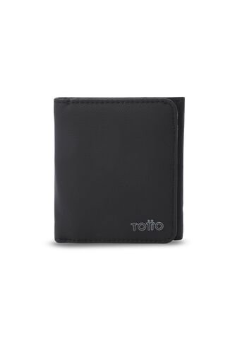 Billetera Para Hombre Wood Grande Con RFID Blocker Negra Totto