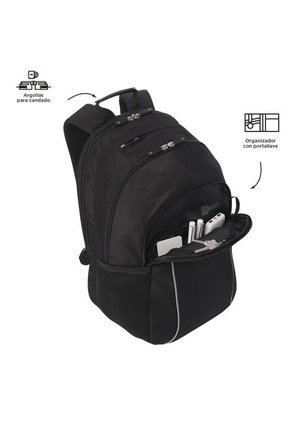Morral Mochila Para Hombre Porta Pc Negro Cambri Totto