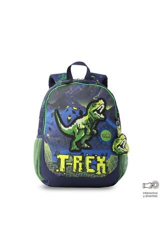 Morral Para Niño Digisaurio Mediano Color Azul Totto