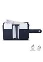 Billetera Para Mujer Texture Dull Con RFID Blocker Azul de Totto