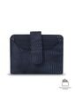 Billetera Para Mujer Texture Dull Con RFID Blocker Azul de Totto