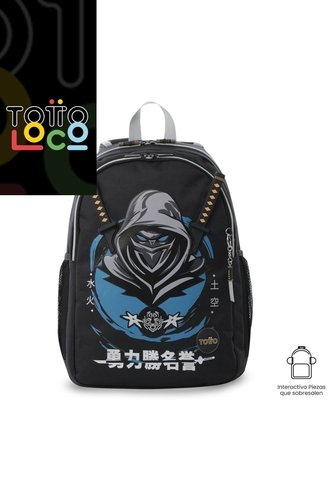 Morral Para Niño Hanzo Grande Negro Totto