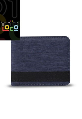 Billetera Para Hombre Lad Con RFID Blocker Azul Totto