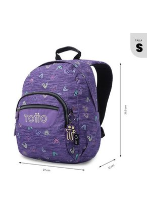 Morral Juvenil Tempera Pequeño Morado Con Corazones