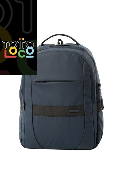 Morral Mochila Para Hombre Porta Pc Azul Wivetto Totto
