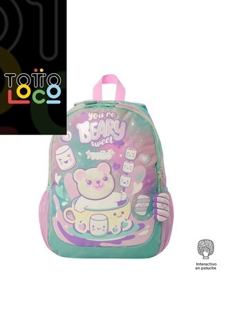 Morral Para Niña Mellow Mediano Estampado De Oso Totto