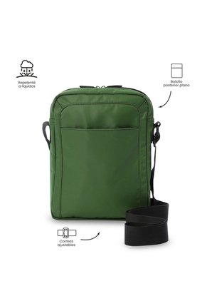 Bolso Para Hombre Porta Tableta 10" Crossbody Bayonne Verde