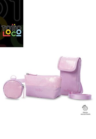 Kit De Regalo Bolso Girlys + Cartuchera Y Monedero Totto