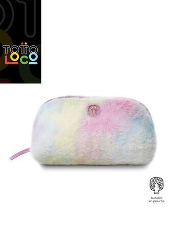 Cartuchera Escolar En Peluche Para Niña Fluffy Rosada Totto