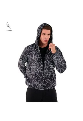 Chaqueta Para Hombre Ice Print Negra