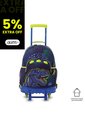 Maleta Para Niño Con Ruedas Dino Rock Grande Azul de Totto