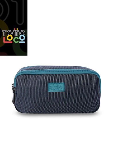 Cartuchera Escolar Mediana Para Niño Textu Azul