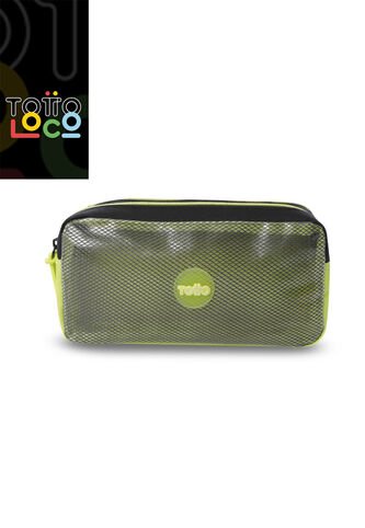 Cartuchera Escolar Mediana Para Niño Mesh Black Negra Totto