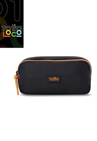 Cartuchera Escolar Mediana Para Niño Panal Negra Totto
