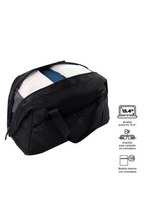 Tula De Viaje Weekender Mediana Color Negra