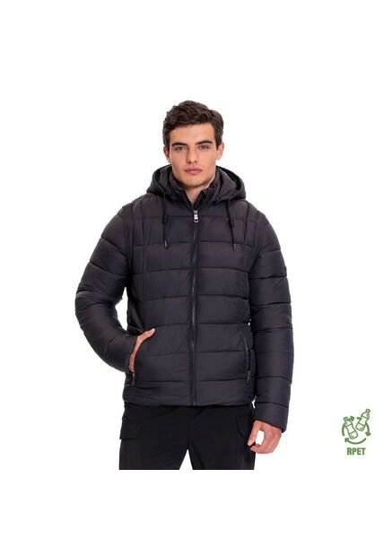 Chaqueta Acolchada Para Hombre Atlantida 2 En 1 Negra