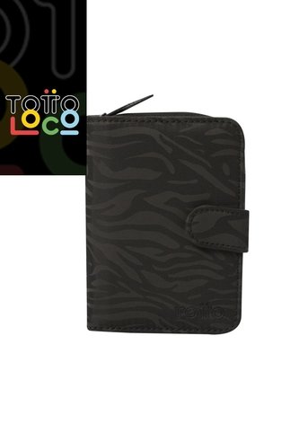 Billetera Texture Twi Con RFID Blocker Negra Totto