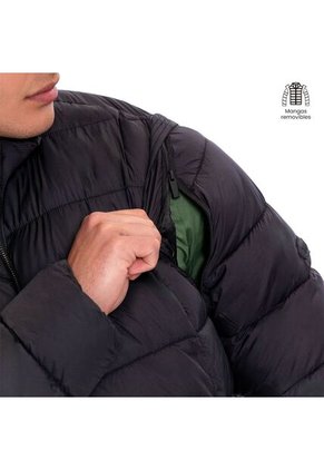 Chaqueta Acolchada Para Hombre Atlantida 2 En 1 Negra