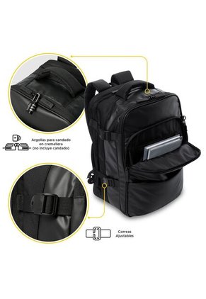 Morral Multifuncional De Viaje Mediano Trip Negro