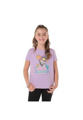 Camiseta Para Niña Paw Patrol Roar Some Rescue Morada