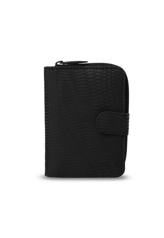 Billetera Para Mujer Texture Twi Con RFID Blocker Negra Totto