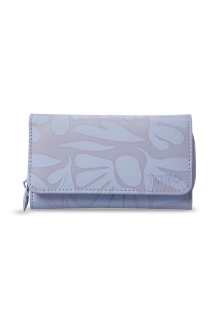 Billetera Mujer Texture Grande Con RFID Blocker Morada