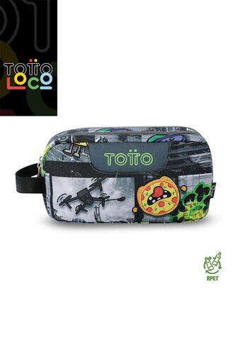 Cartuchera Multiuso Escuadra Grande Negra Hombre Totto