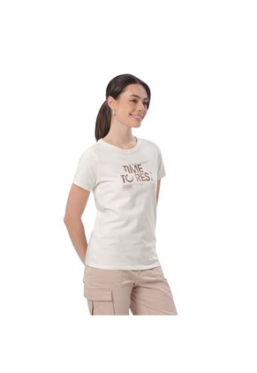 Camiseta Estampada Para Mujer Prime Manga Corta Blanca