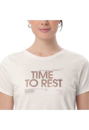 Camiseta Estampada Para Mujer Prime Manga Corta Blanca