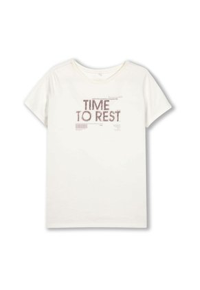 Camiseta Estampada Para Mujer Prime Manga Corta Blanca