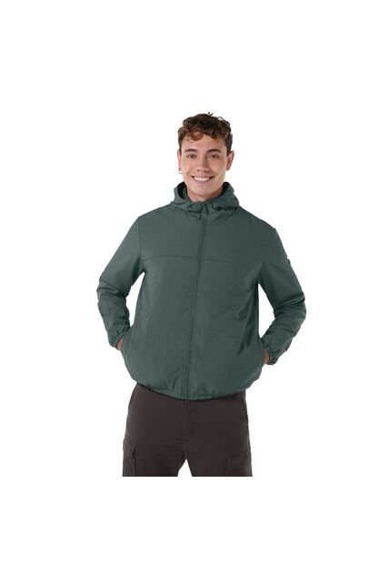 Chaqueta Rompevientos Para Hombre Ice Solid Verde