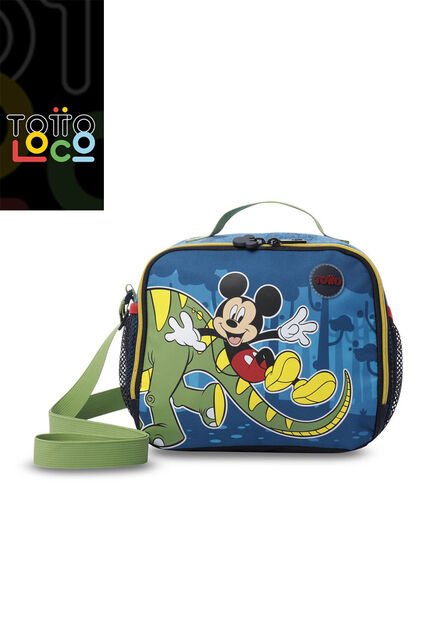 Lonchera Térmica Para Niño Mickey Grande Azul