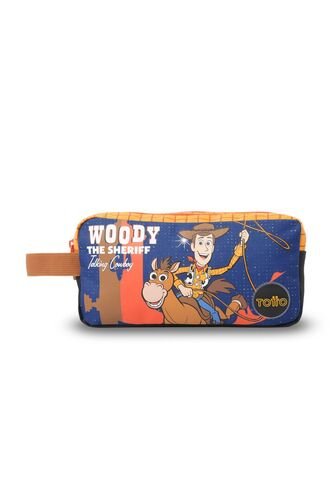 Cartuchera Escolar Grande Para Niño 2 Cuerpos Toy Story Woody Azul Totto
