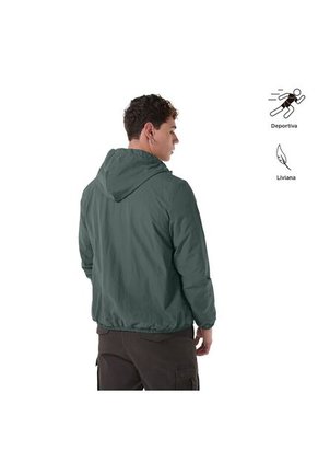 Chaqueta Rompevientos Para Hombre Ice Solid Verde
