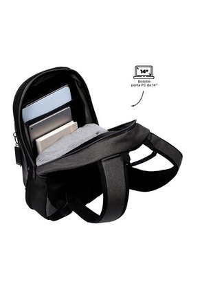Morral Ejecutivo Porta PC 14" Pardillo 2.0 Gris/Negro/ Hombre