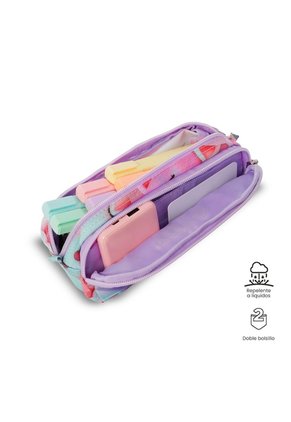 Cartuchera Escolar Pequeña Para Mujer Sobre Blanca