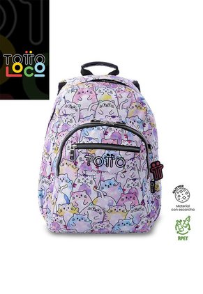 Morral Juvenil Porta PC 14" Acuarela Glitter Rosado