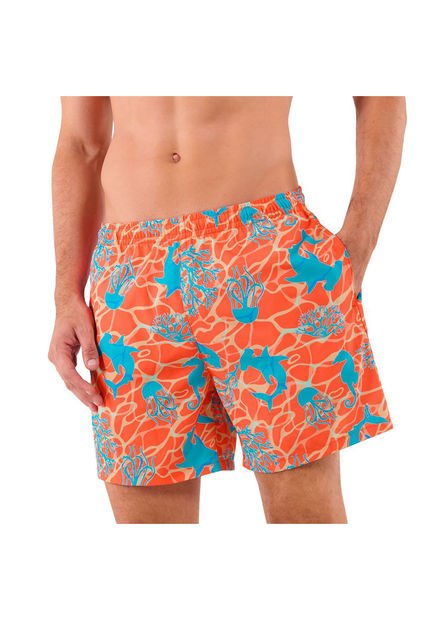 Pantalón Estampada Lown Hombre Naranja