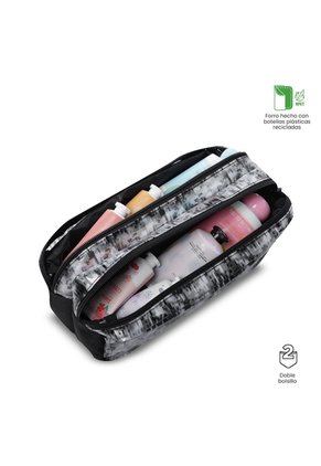 Cartuchera Escolar Mediana Para Niño Pixel Black Negra