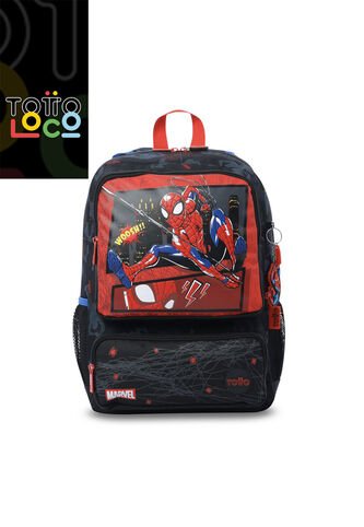 Morral Para Niño Spiderman Hero Mediano Negro Totto