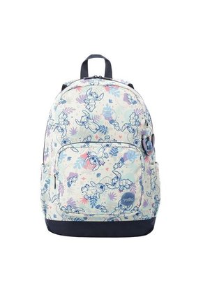 Morral Para Niña Stitch Ohana Grande Porta PC 14" Blanco