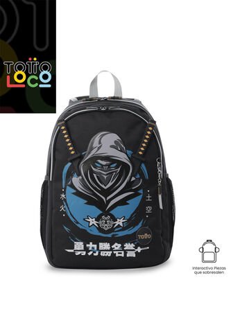 Morral Para Niño Hanzo Grande Negro Totto