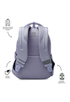 Morral Universitario Misisipi 2.0 Porta PC 14" Morado Mujer